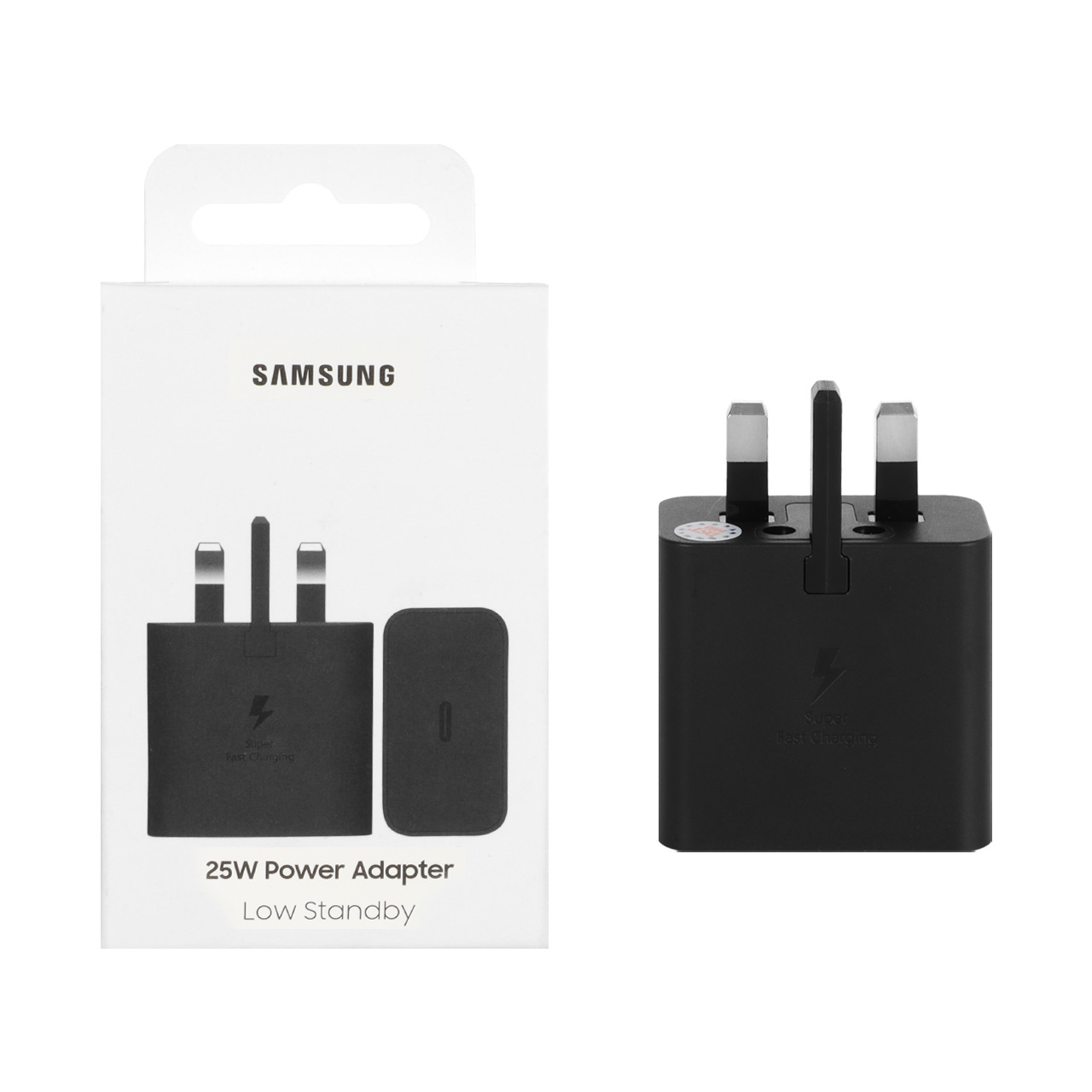 شارژر دیواری سامسونگ 25 وات مدل EP-T2510 تک پورت USB-C سه پین مشکی اورجینال با گارانتی 12 ماه شرکتی