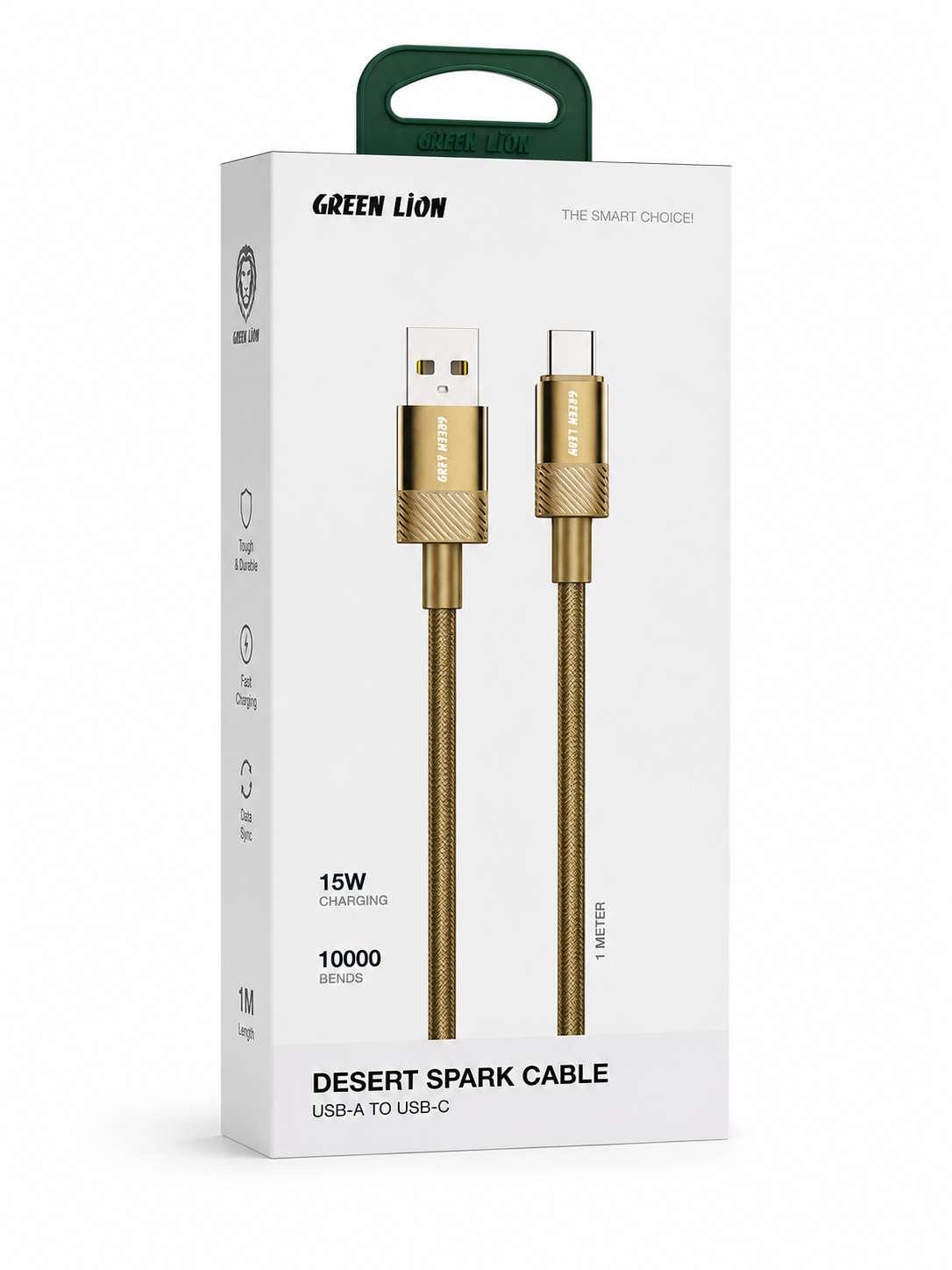 کابل شارژ USB-A به USB-C گرین لاین مدل Desert Spark Cable طول 1 متر