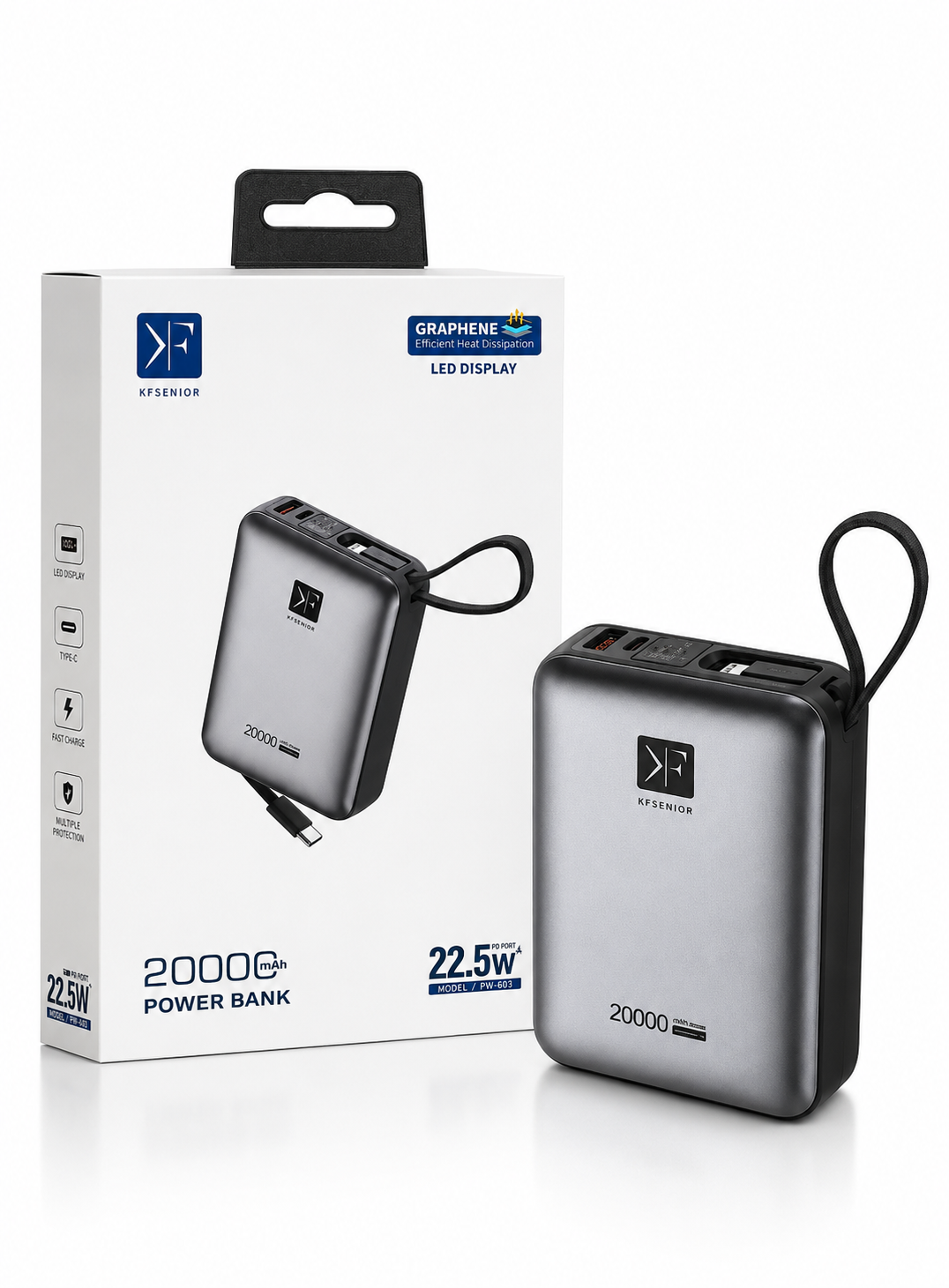 پاوربانک KF Senior ظرفیت 20000 میلی‌آمپرساعت مدل PW-685