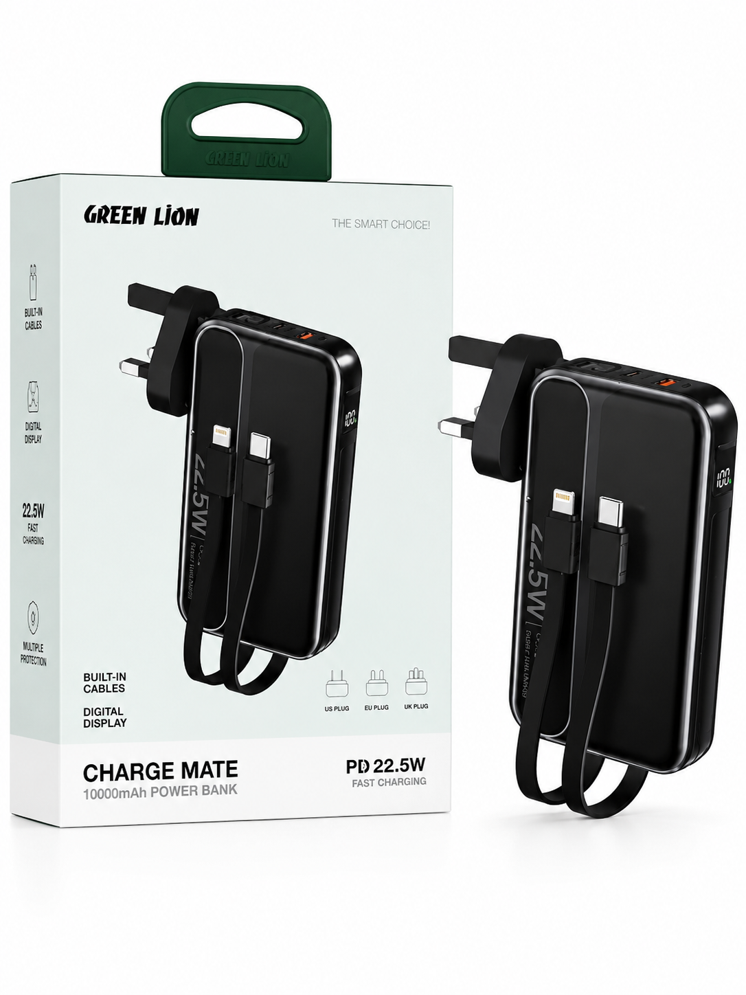 پاوربانک Green Lion Charge Mate ظرفیت 10000 میلی‌آمپرساعت