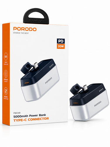 پاوربانک Porodo ظرفیت 5000 میلیآمپرساعت مدل PB048