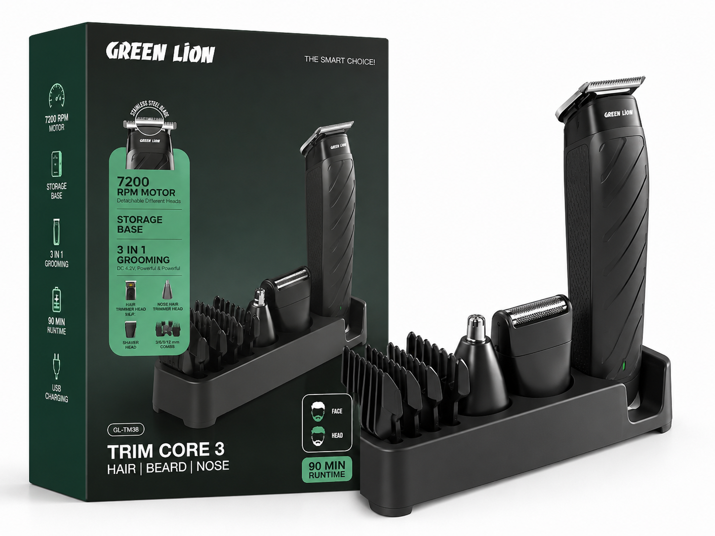 ماشین اصلاح ۳ کاره گرین لاین Trim Core 3