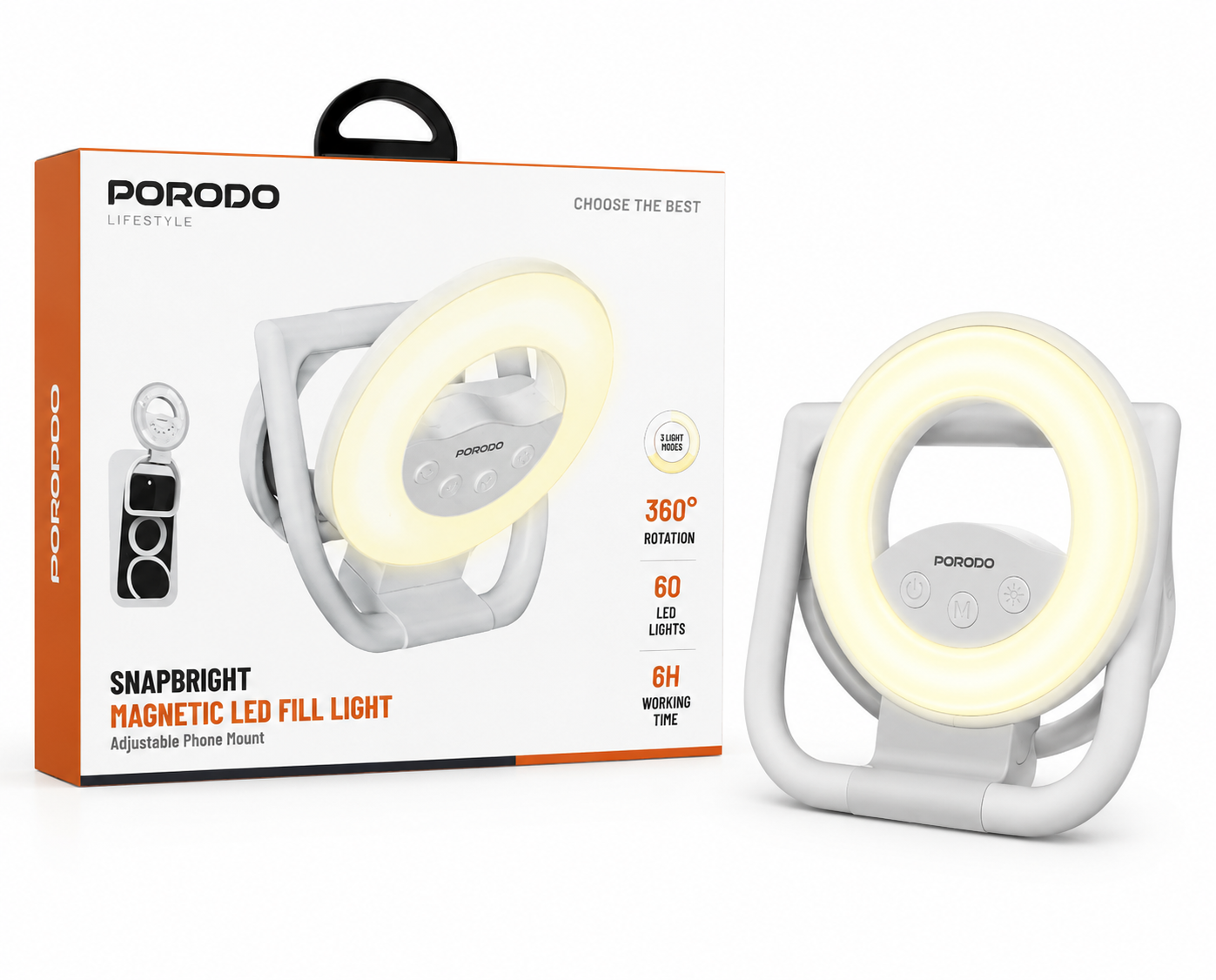 چراغ LED مگنتی Porodo SnapBright