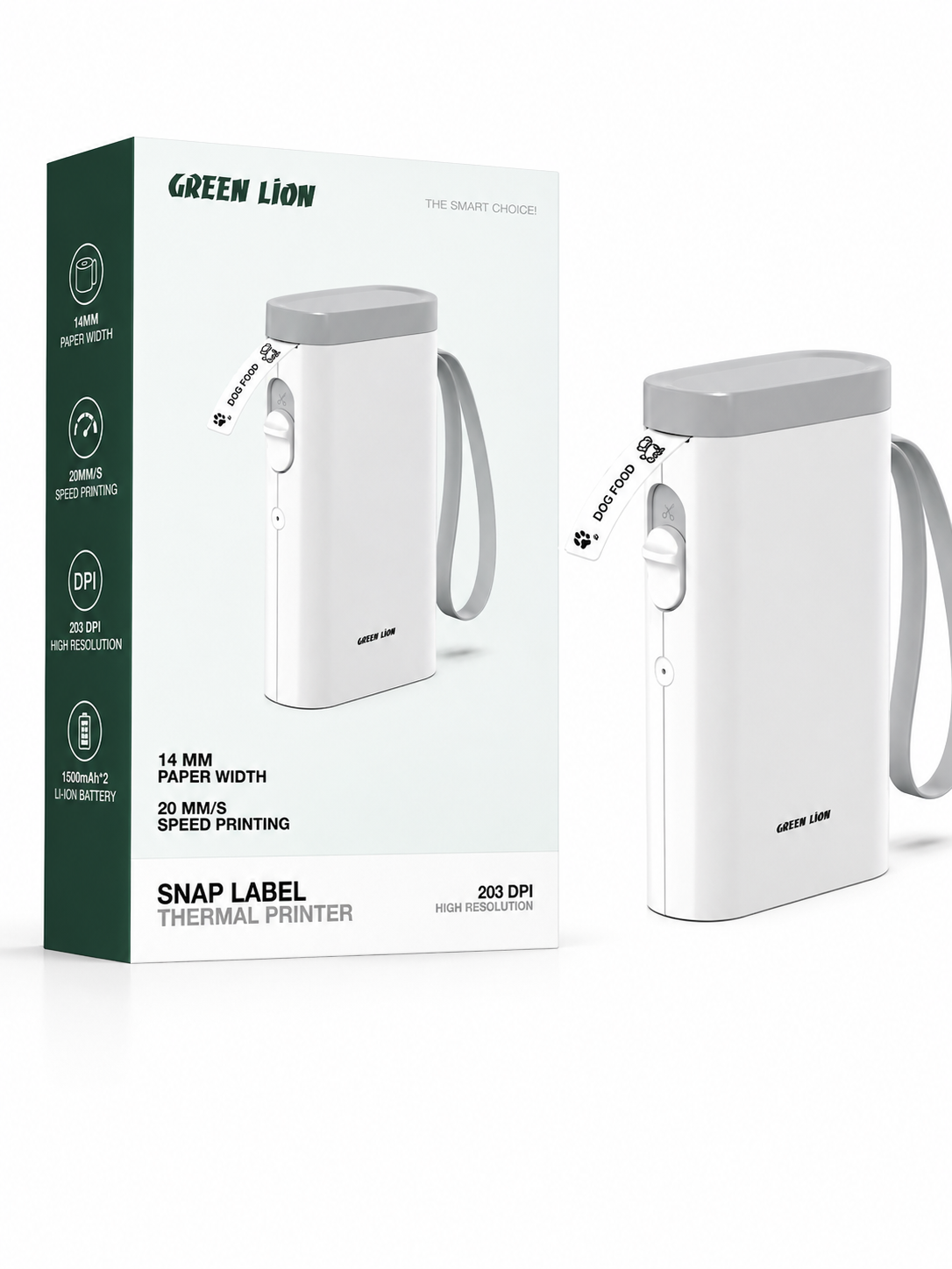 پرینتر حرارتی لیبل گرین لاین Snap Label Thermal Printer همراه با 2 رول اضافه