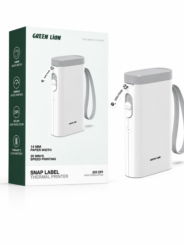 پرینتر حرارتی لیبل گرین لاین Snap Label Thermal Printer همراه با 2 رول اضافه