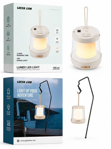 چراغ کمپینگ Green Lion Lumex LED Light به همراه ریسه نوری 5 متری