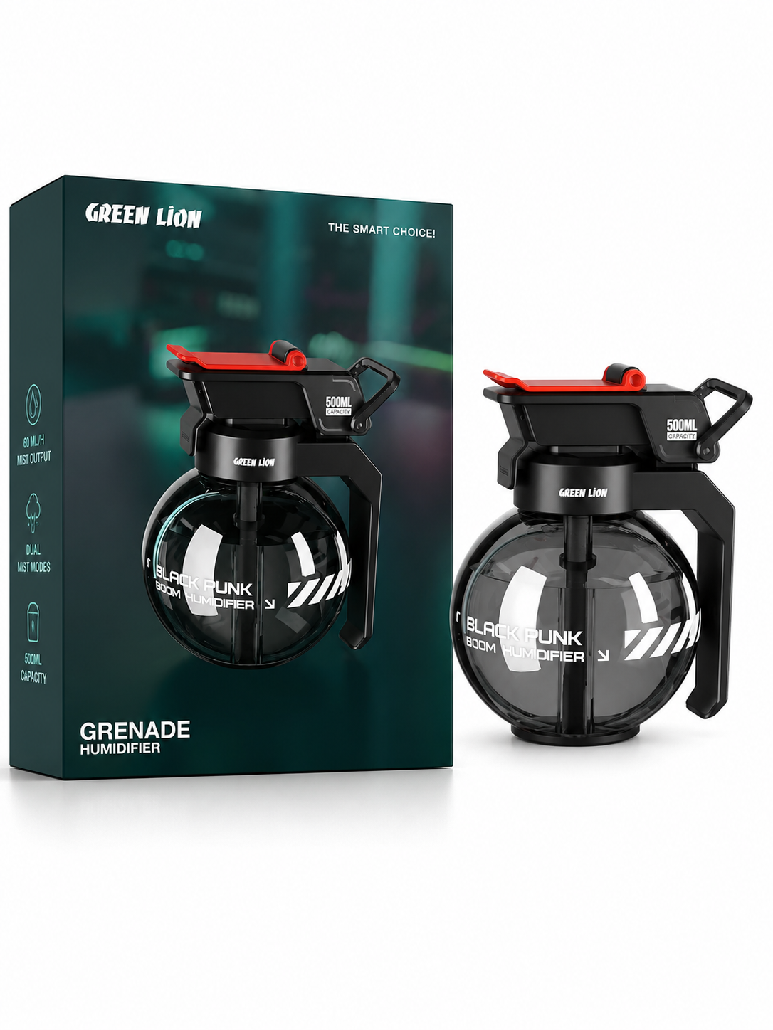 بخور سرد گرین لاین Grenade Humidifier ظرفیت 500 میلی‌لیتر