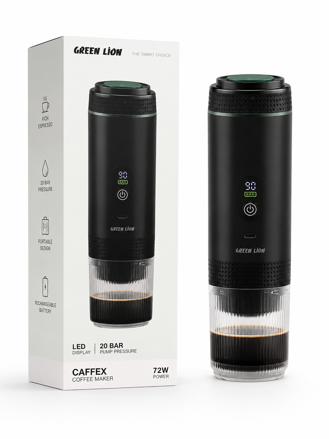 قهوه‌ساز شارژی گرین لاین مدل Caffex