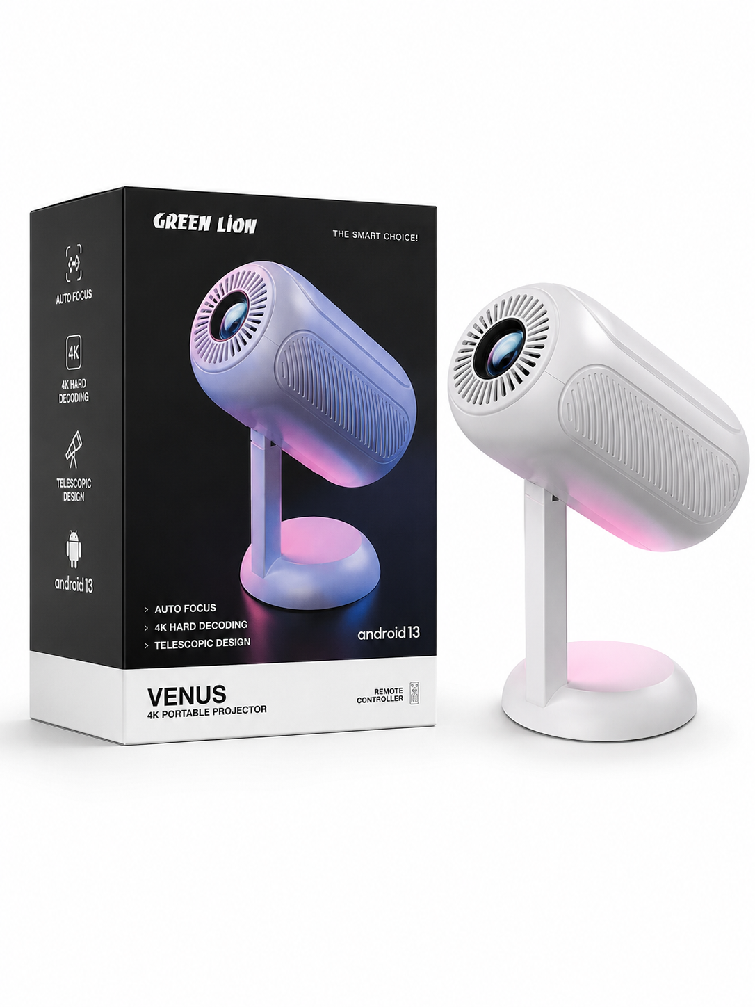 ویدئو پروژکتور قابل حمل گرین لاین مدل Venus 4K