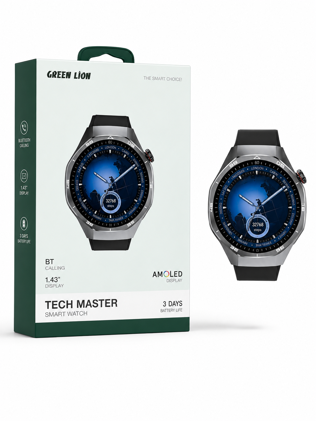 ساعت هوشمند Green Lion مدل Tech Master