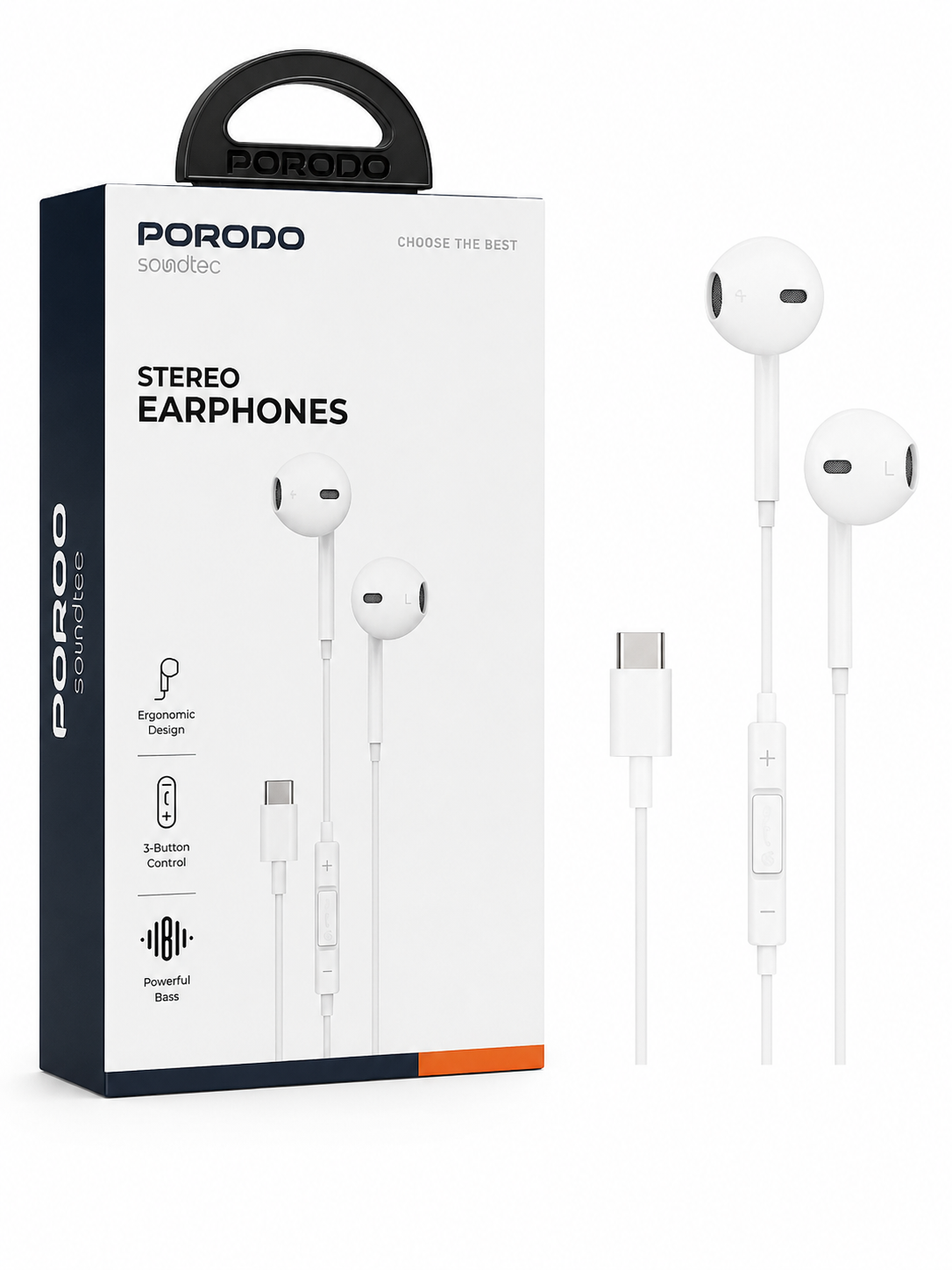 هندزفری سیمی Porodo Soundtec Stereo Earphones