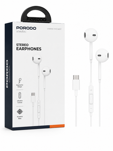 هندزفری سیمی Porodo Soundtec Stereo Earphones