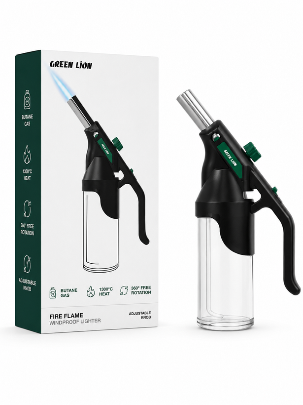 سرشعله اتمی Green Lion مدل Fire Flame Windproof Lighter