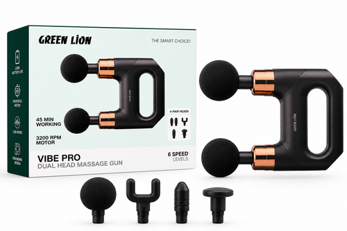 ماساژور تفنگی Green Lion مدل Vibe Pro Dual Head