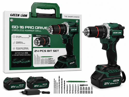 دریل شارژی Green Lion مدل GD-16 Pro Drive