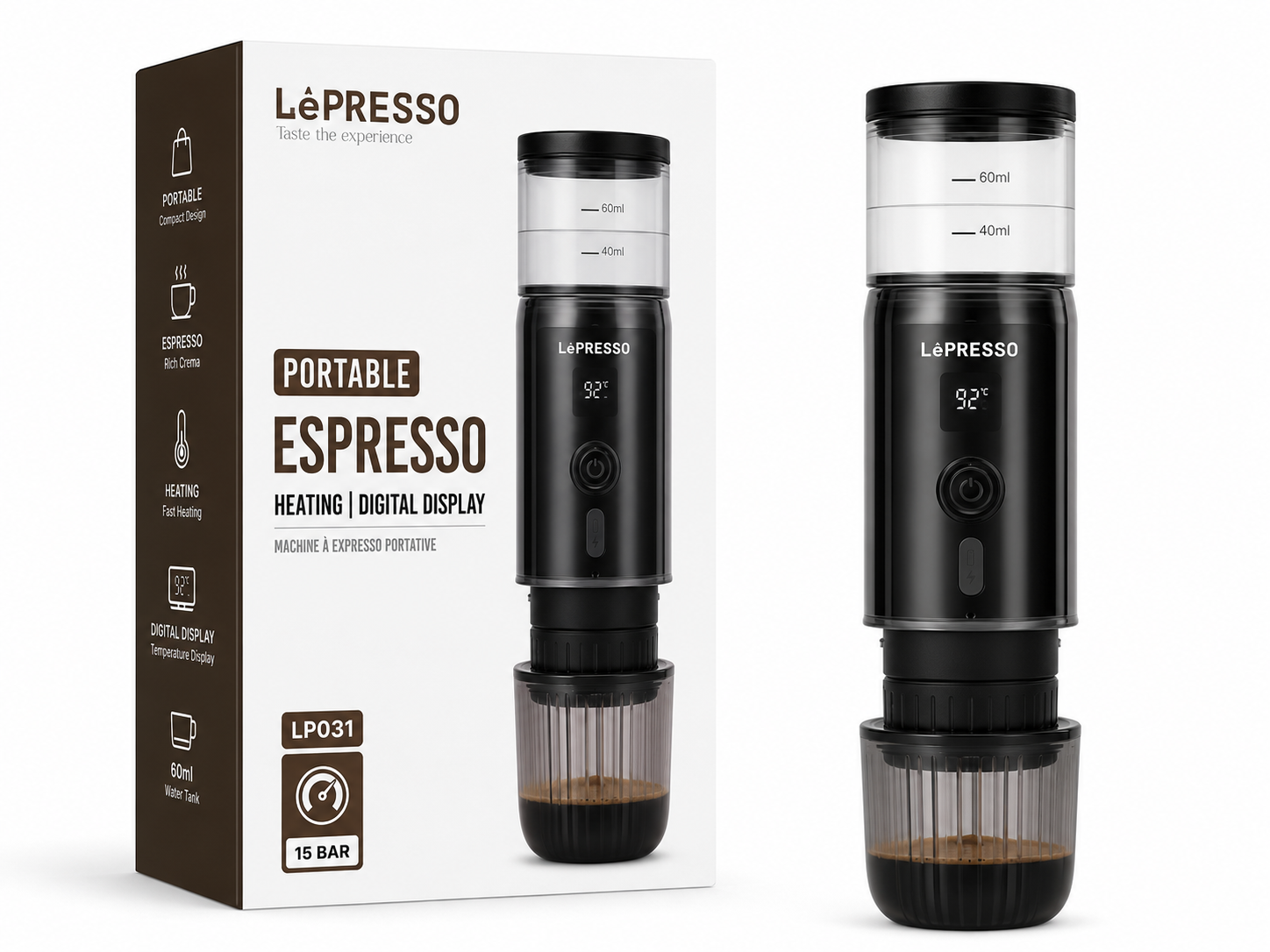 اسپرسوساز شارژی قابل حمل LePresso مدل LP031