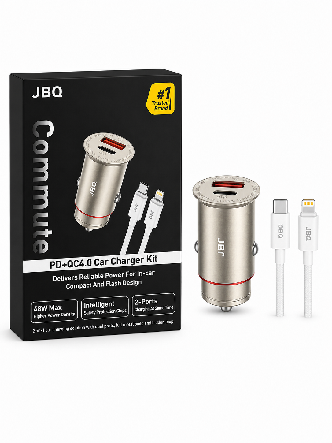 شارژر فندکی JBQ Commute PD+QC4.0 Car Charger Kit