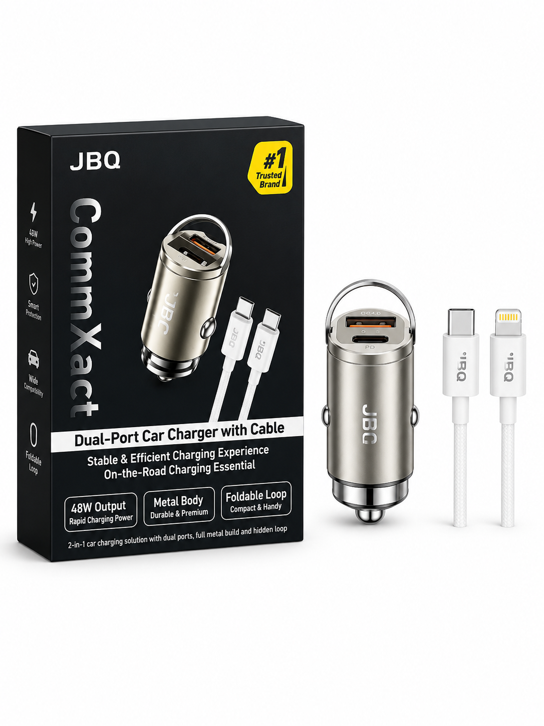 شارژر فندکی دو پورت JBQ CommXact