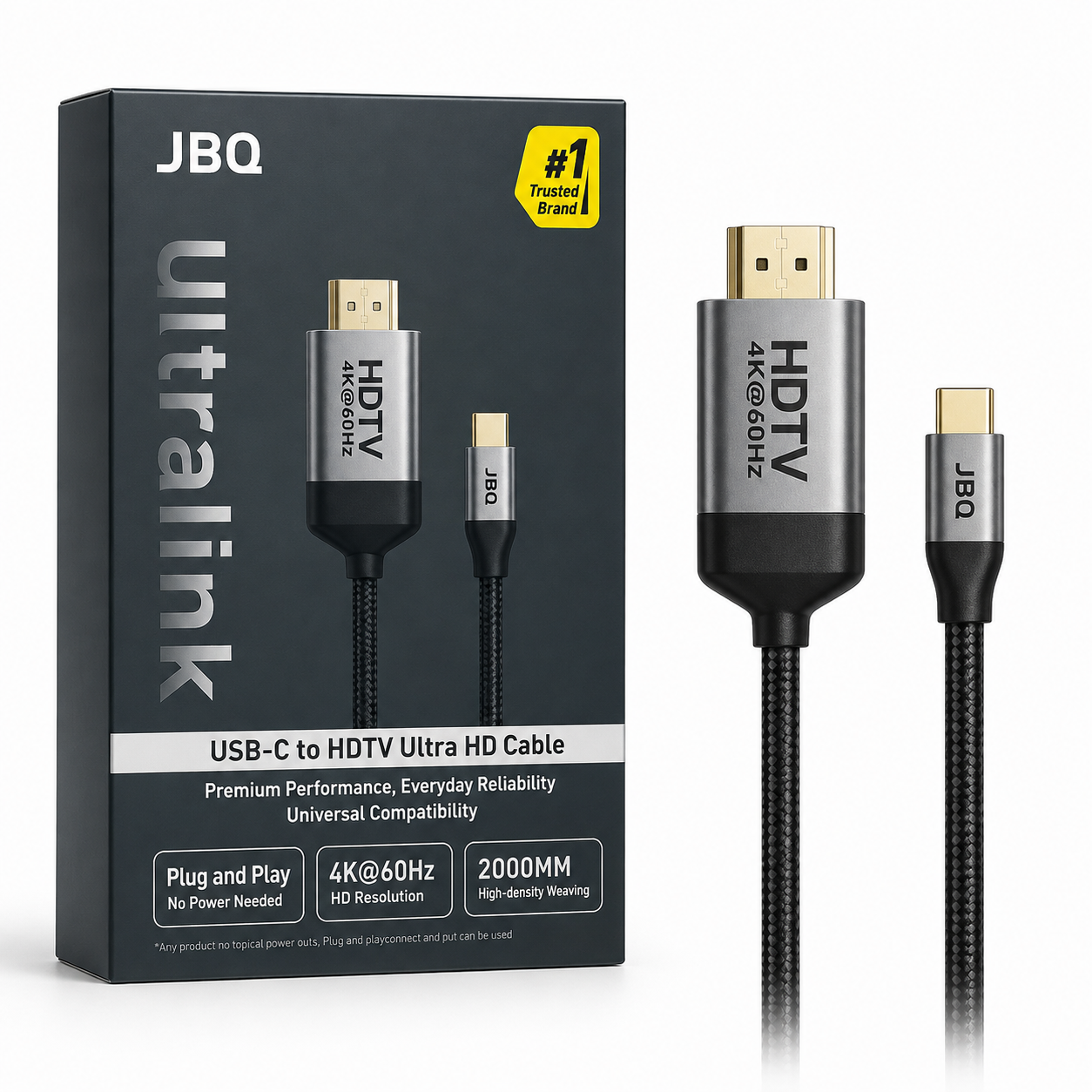 کابل تبدیل USB-C به HDMI مدل JBQ UltraLink 4K 60Hz