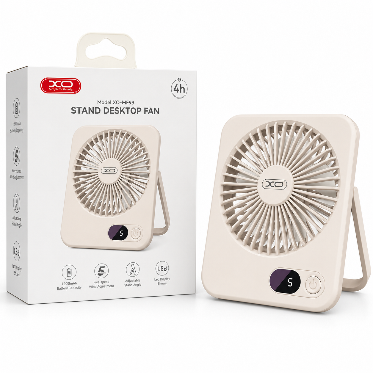 پنکه رومیزی شارژی XO مدل XO-MF99
