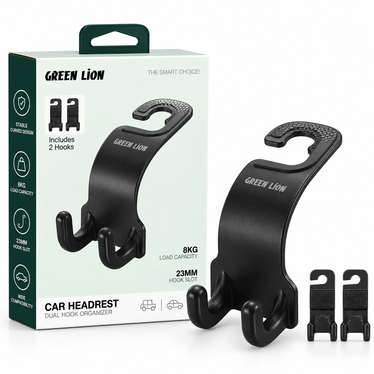 آویز صندلی خودرو گرین لاین مدل Car Headrest Dual Hook Organizer